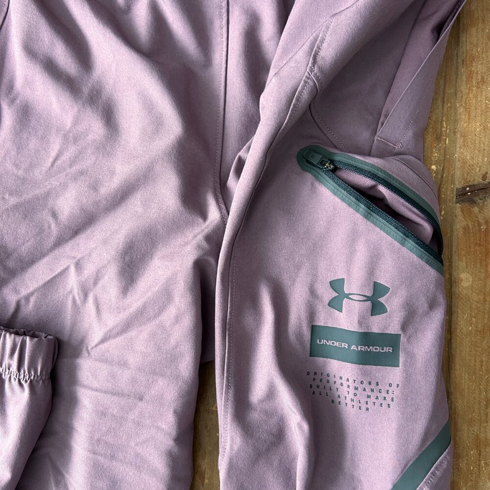 Under Armour Unstoppable Cargo Pants Mens Large Purple Performance Joggers - Picture 5 of 6